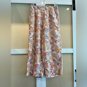 Nicole Miller Tropical Linen Wide-leg pants